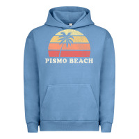 Pigment Pebble Blue Pismo Beach CA Vintage 70s Retro Throwback Design Urban Hoodie - longCreatives