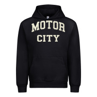 Black Classic Motor City Detroit Varsity Urban Hoodie - longCreatives