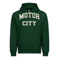 Forest Green Classic Motor City Detroit Varsity Urban Hoodie - longCreatives