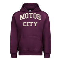 Mauve Wine Classic Motor City Detroit Varsity Urban Hoodie - longCreatives