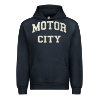 Navy Classic Motor City Detroit Varsity Urban Hoodie - longCreatives