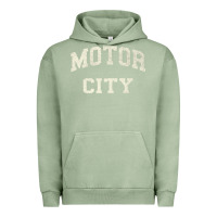 Pigment Oil Green Classic Motor City Detroit Varsity Urban Hoodie - longCreatives