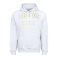 White Classic Motor City Detroit Varsity Urban Hoodie - longCreatives