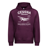 Mauve Wine cessna distressed Urban Hoodie - longCreatives