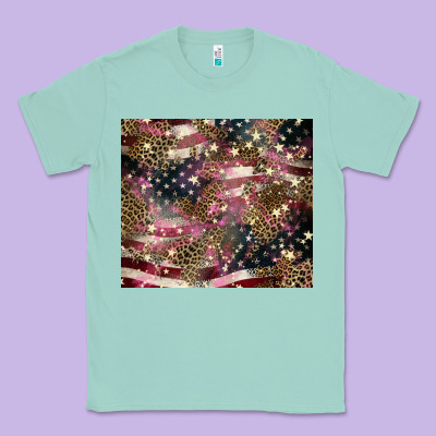 American Flag Leopard Pinktumbler Classic Tee Designed By Howdyjamesfarm