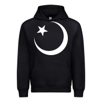 Black Islam Symbol Design white Urban Hoodie - longCreatives