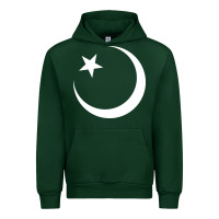 Forest Green Islam Symbol Design white Urban Hoodie - longCreatives