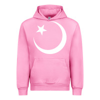 Fuchsia Pink Islam Symbol Design white Urban Hoodie - longCreatives
