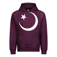 Mauve Wine Islam Symbol Design white Urban Hoodie - longCreatives