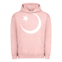 Pigment Salmon Islam Symbol Design white Urban Hoodie - longCreatives