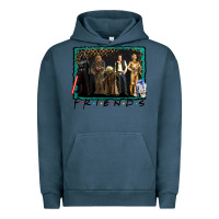 Pigment Midnight Navy friends movie characters Urban Hoodie - AdoDesignShop