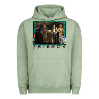 Pigment Oil Green friends movie characters Urban Hoodie - AdoDesignShop