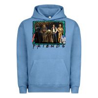 Pigment Pebble Blue friends movie characters Urban Hoodie - AdoDesignShop