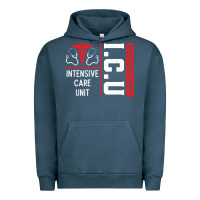 Pigment Midnight Navy ICU Registered Nurse Medical Intensive Care Unit Urban Hoodie - longCreatives