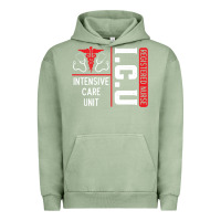 Pigment Oil Green ICU Registered Nurse Medical Intensive Care Unit Urban Hoodie - longCreatives