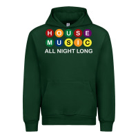 Forest Green House Music All Night Long Ravers Urban Hoodie - longCreatives
