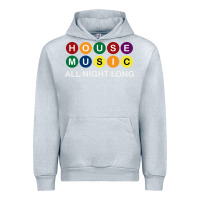 Heather Grey House Music All Night Long Ravers Urban Hoodie - longCreatives