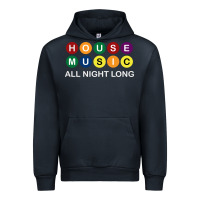 Navy House Music All Night Long Ravers Urban Hoodie - longCreatives