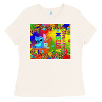Bone Autism awareness with stitch tumbler Ladies Tee - TumblerDesignByShophia