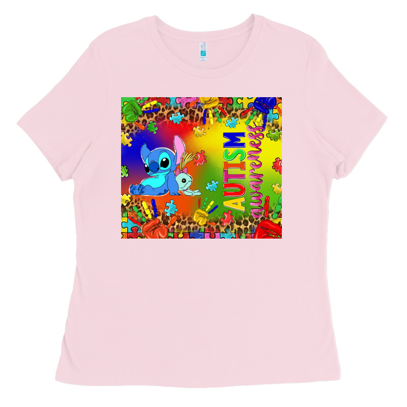 Autism Awareness With Stitch Tumbler Ladies Tee by TumblerDesignByShophia | Teevron