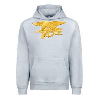 Heather Grey Navy Seals badge Urban Hoodie - longCreatives