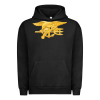 Pigment Black Navy Seals badge Urban Hoodie - longCreatives