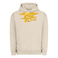 Pigment French Oak Navy Seals badge Urban Hoodie - longCreatives