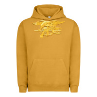 Pigment Peanut Butter Navy Seals badge Urban Hoodie - longCreatives