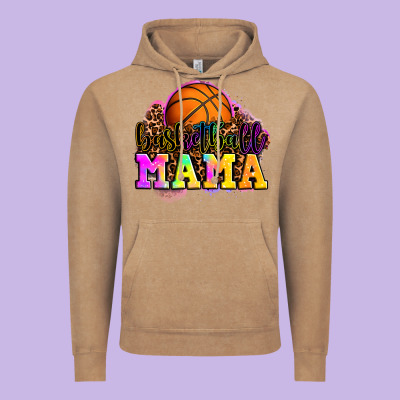 Basketball Mama Vintage Hoodie Designed By Oliviacreatesart