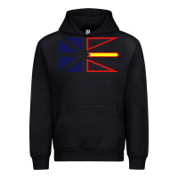 Black Newfoundland and Labrador Flag - 3 Color Urban Hoodie - longCreatives