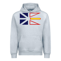 Heather Grey Newfoundland and Labrador Flag - 3 Color Urban Hoodie - longCreatives