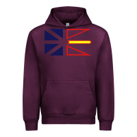 Mauve Wine Newfoundland and Labrador Flag - 3 Color Urban Hoodie - longCreatives