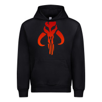 Black Mando Mythosaur Skull Sticker Urban Hoodie - longCreatives