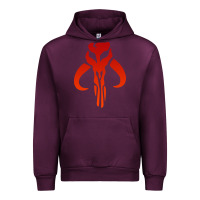 Mauve Wine Mando Mythosaur Skull Sticker Urban Hoodie - longCreatives