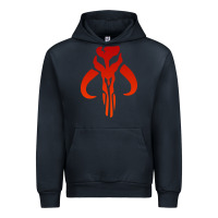 Navy Mando Mythosaur Skull Sticker Urban Hoodie - longCreatives