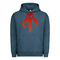 Pigment Midnight Navy Mando Mythosaur Skull Sticker Urban Hoodie - longCreatives