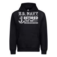 Black US Navy Retired Shirt Urban Hoodie - longCreatives