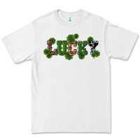 White st patricks day lucky shamrock Premium Tee - RanaPortraitStore