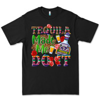 Black Tequila made me do it Premium Tee - NancyCooperArtShop