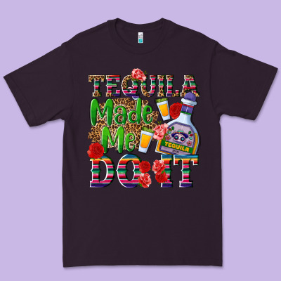 Tequila Made Me Do It Premium Tee Designed By Nancycooperartshop
