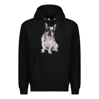 Black white black french bulldog Premium Hoodie - LillyAllenDesigns