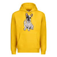 Lemon white black french bulldog Premium Hoodie - LillyAllenDesigns