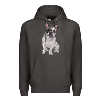 Smoke white black french bulldog Premium Hoodie - LillyAllenDesigns