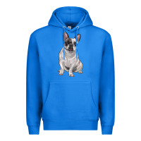 True Royal white black french bulldog Premium Hoodie - LillyAllenDesigns