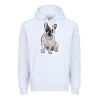 White white black french bulldog Premium Hoodie - LillyAllenDesigns