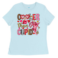 Baby Blue Cooler than Cupid Valentine's Day Ladies Tee - HowdyJamesFarm