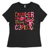 Black Cooler than Cupid Valentine's Day Ladies Tee - HowdyJamesFarm