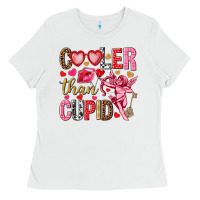 White Cooler than Cupid Valentine's Day Ladies Tee - HowdyJamesFarm