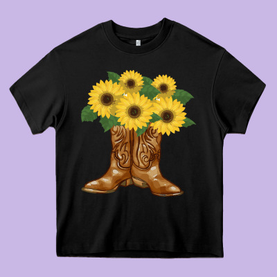 Cowgirl Boots Heavy Core Tee Designed By Bettercallsaul