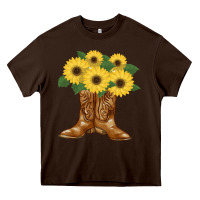 Chocolate Brown cowgirl boots Heavy Core Tee - Bettercallsaul